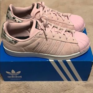 Women's Adidas Superstar Pink Suede & Camo